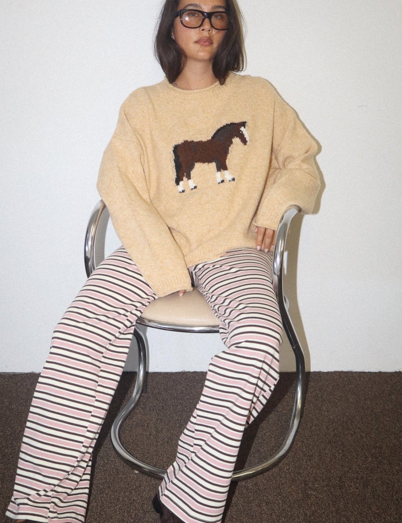 Slow Lane Horse Intarsia Sweater - Westly