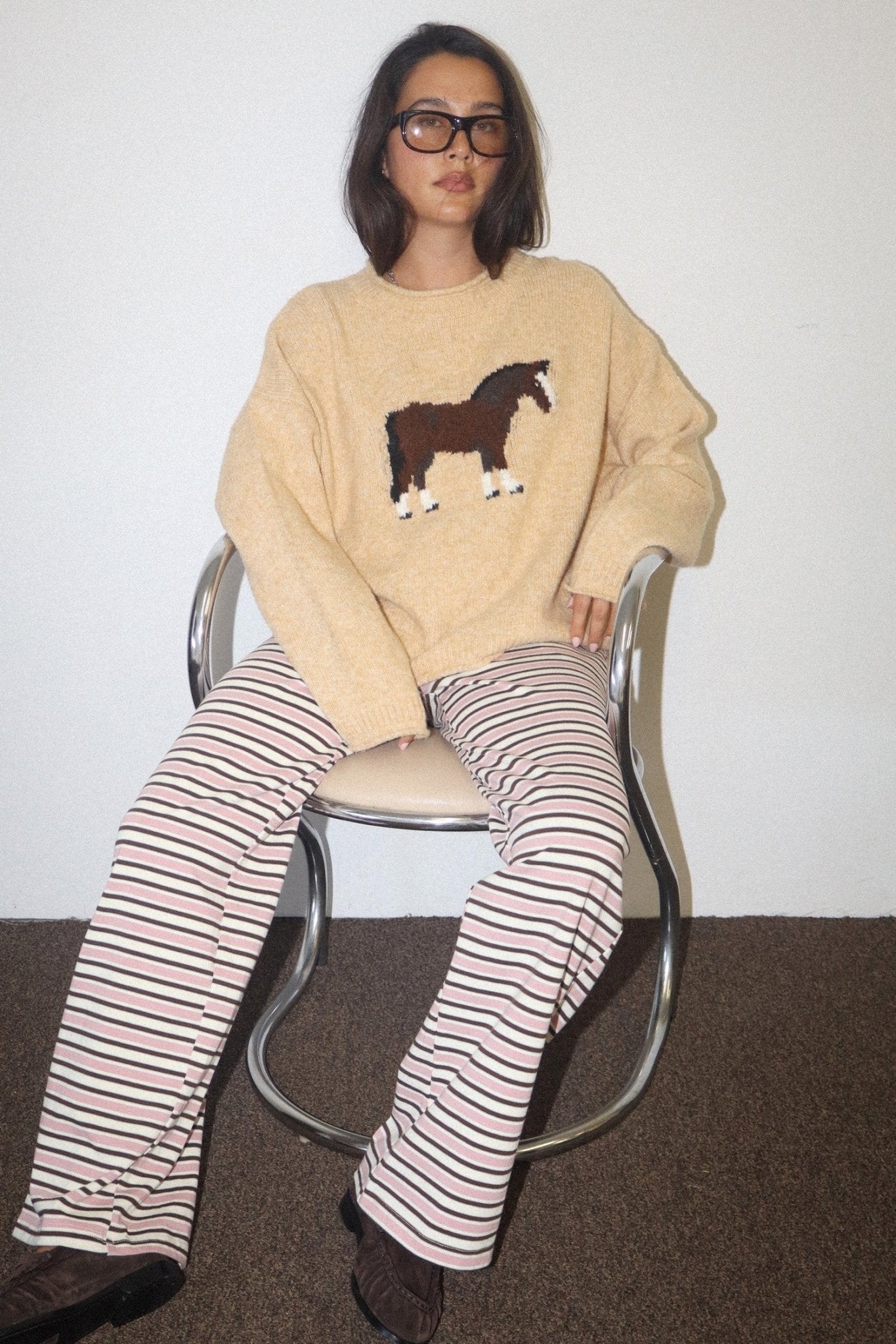 Slow Lane Horse Intarsia Sweater - Westly