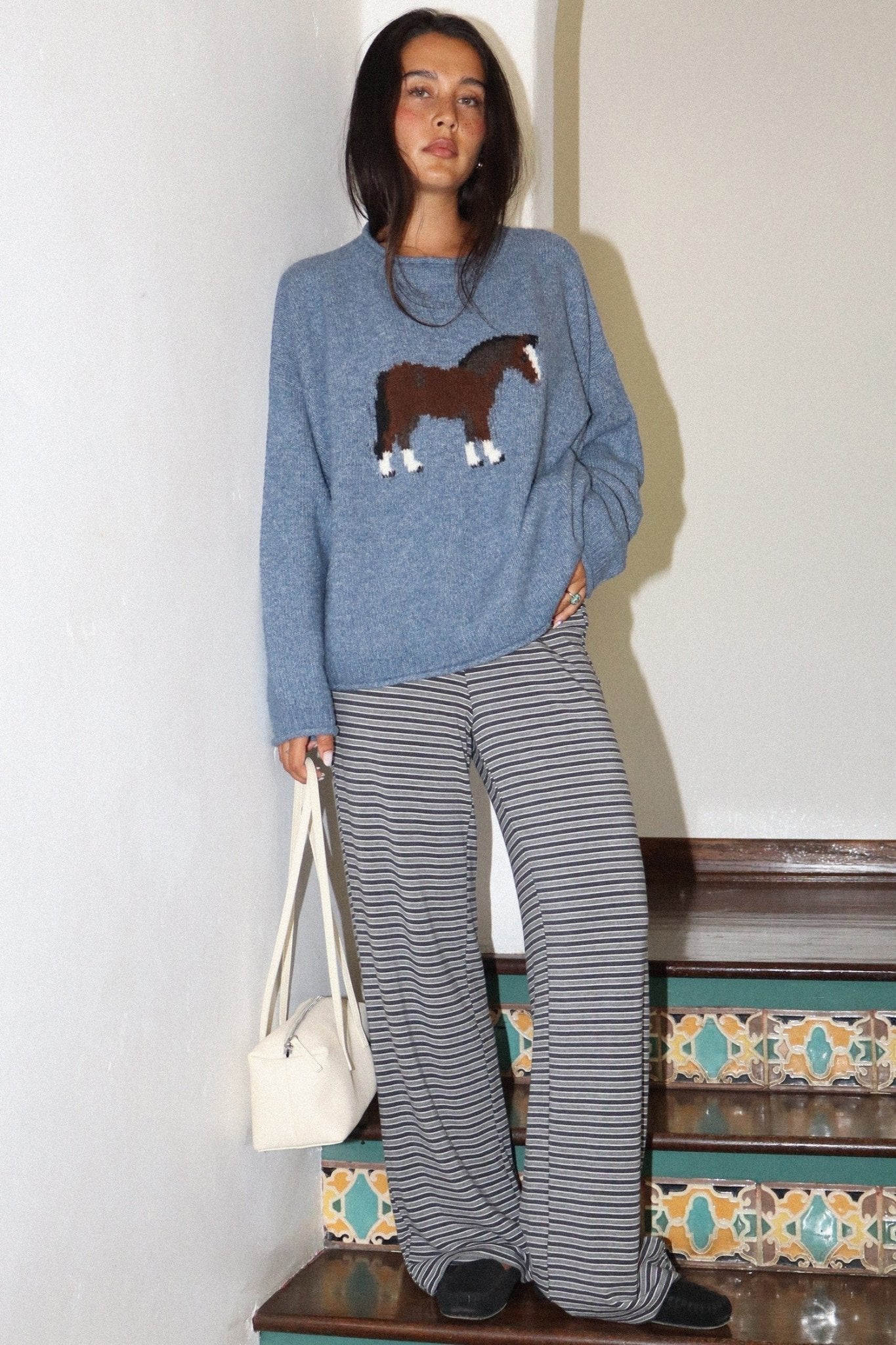 Slow Lane Horse Intarsia Sweater - Westly