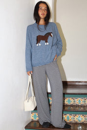 Slow Lane Horse Intarsia Sweater - Westly