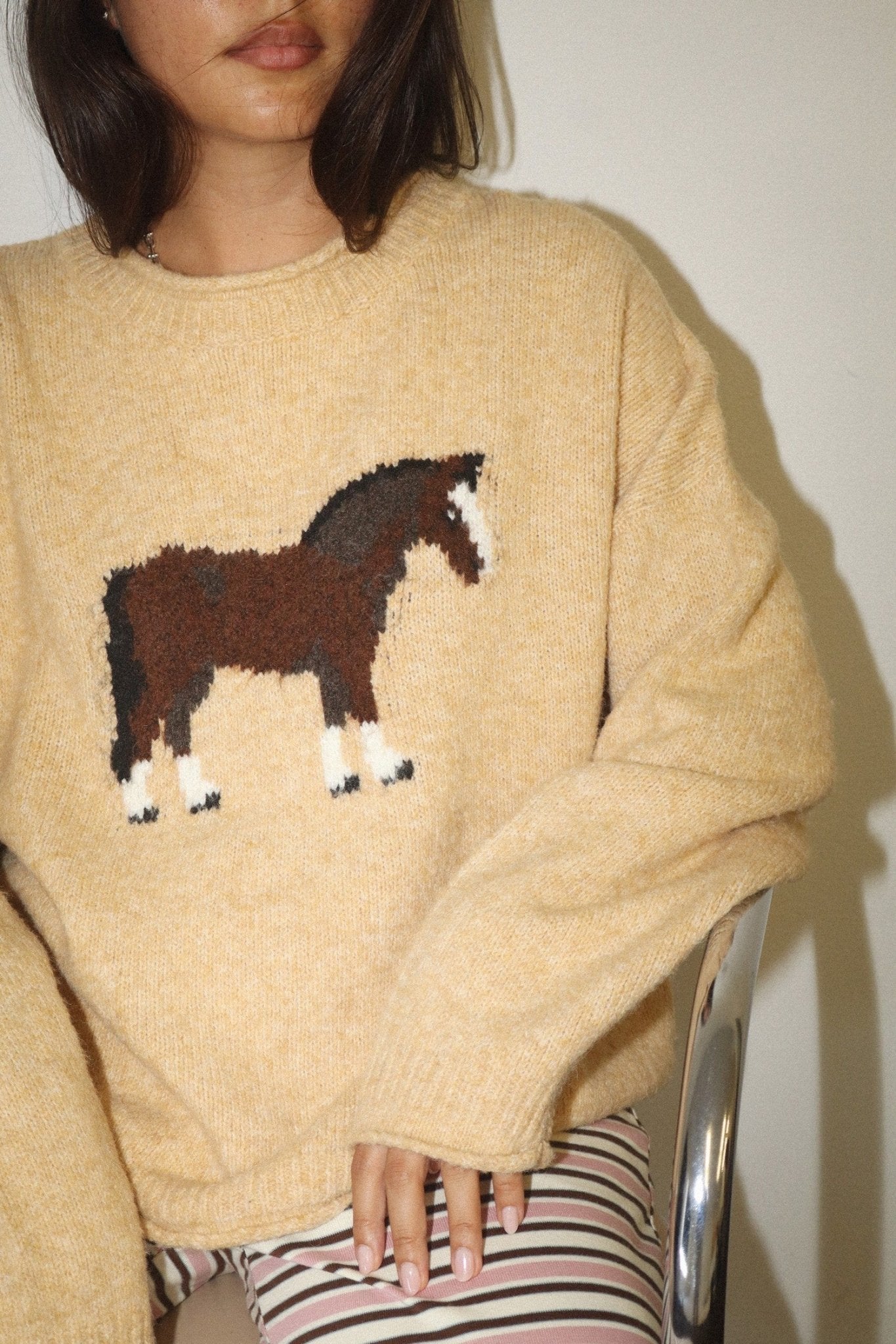 Slow Lane Horse Intarsia Sweater - Westly