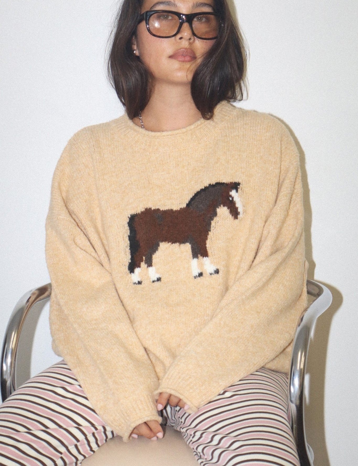 Slow Lane Horse Intarsia Sweater - Westly