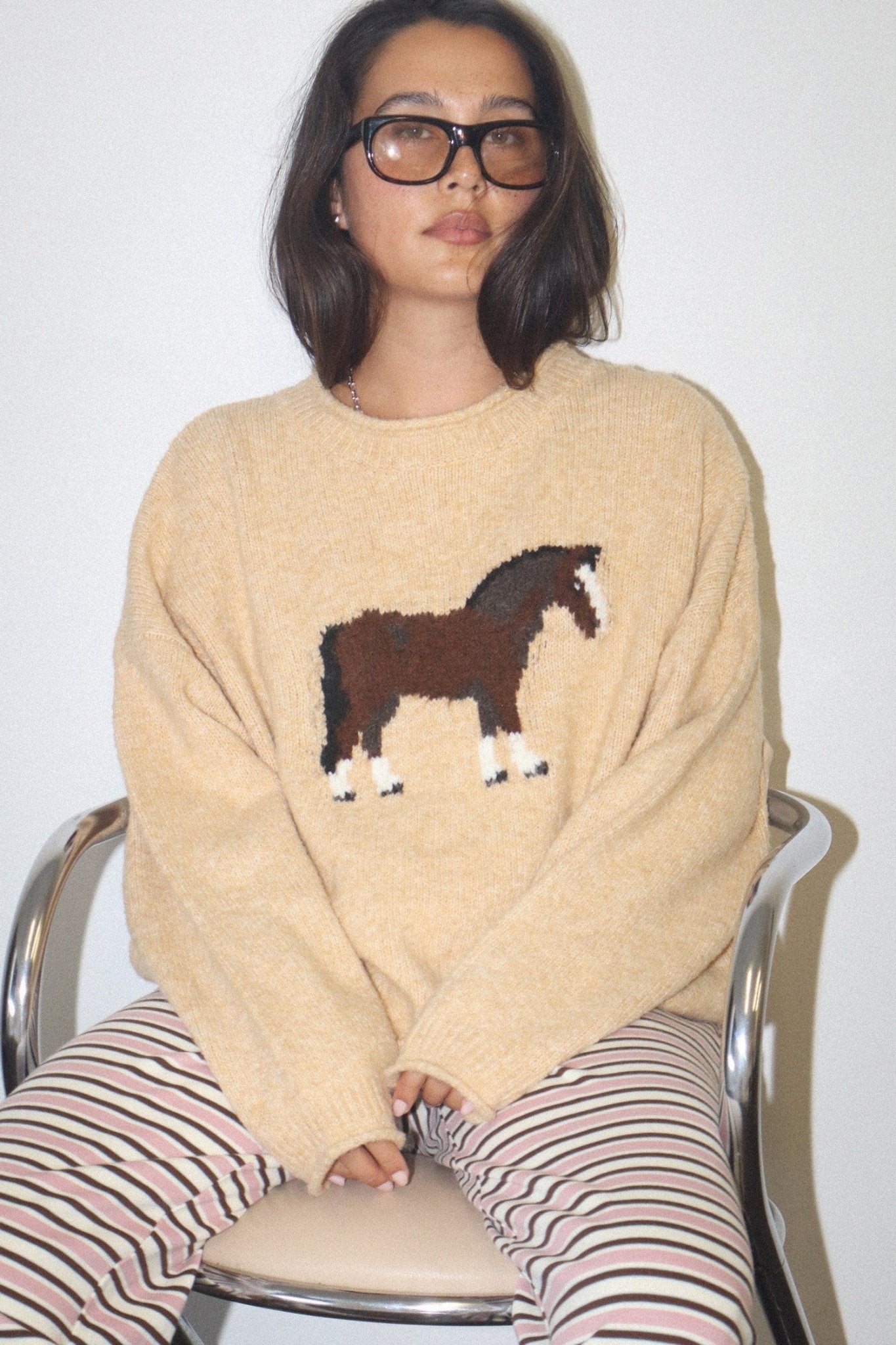 Slow Lane Horse Intarsia Sweater - Westly