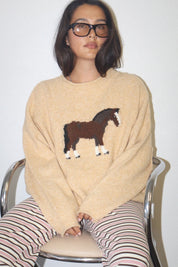 Slow Lane Horse Intarsia Sweater - Westly
