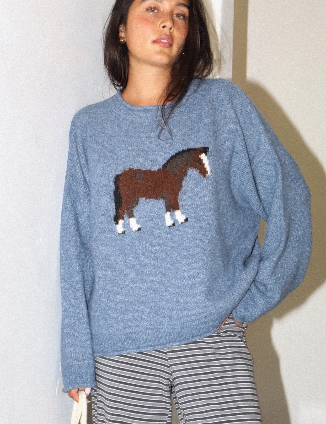 Slow Lane Horse Intarsia Sweater - Westly