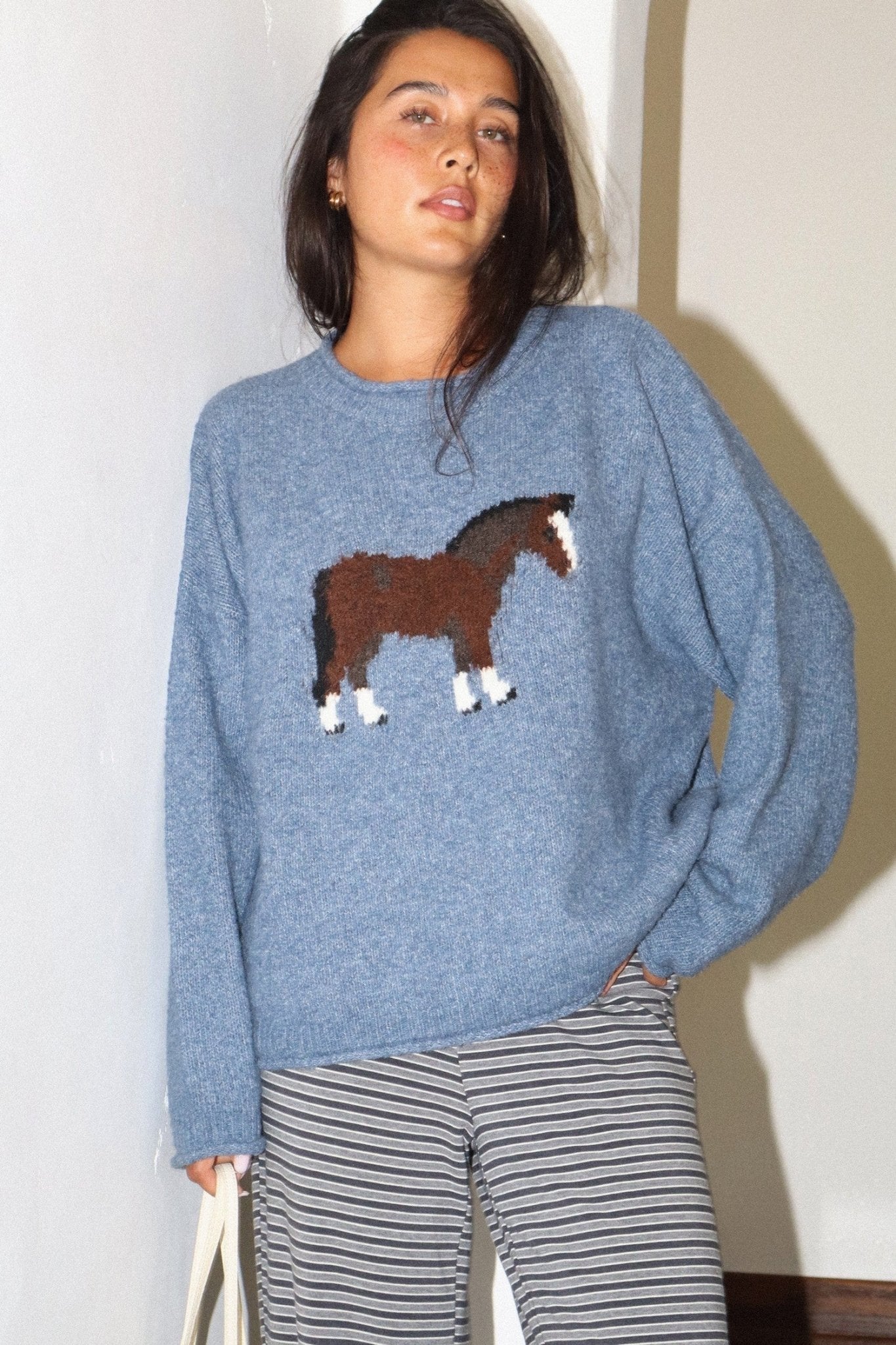 Slow Lane Horse Intarsia Sweater - Westly