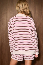 Slow Morning Striped Mock Neck Knit Sweater - Westly
