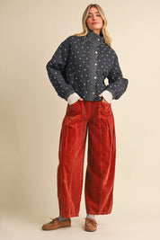 Small Blossom Quilted Jacket in Navy Floral - product photo 10