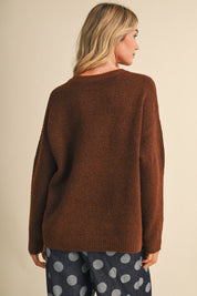 Small World Society Embroidered People Sweater in Ash Brown, photo 9