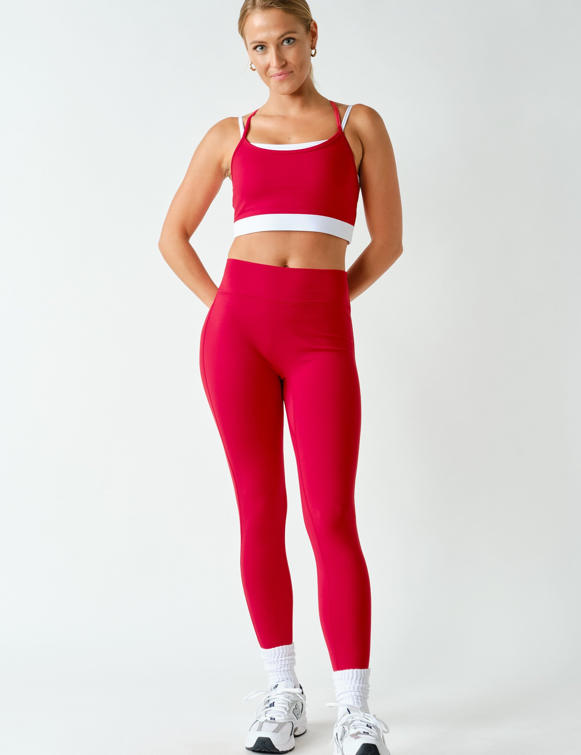 Smooth Operator Seamless Front Leggings in Smitten Cherry, photo 4