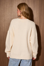 Snow Day Oversized Crew Neck Sweater - Westly