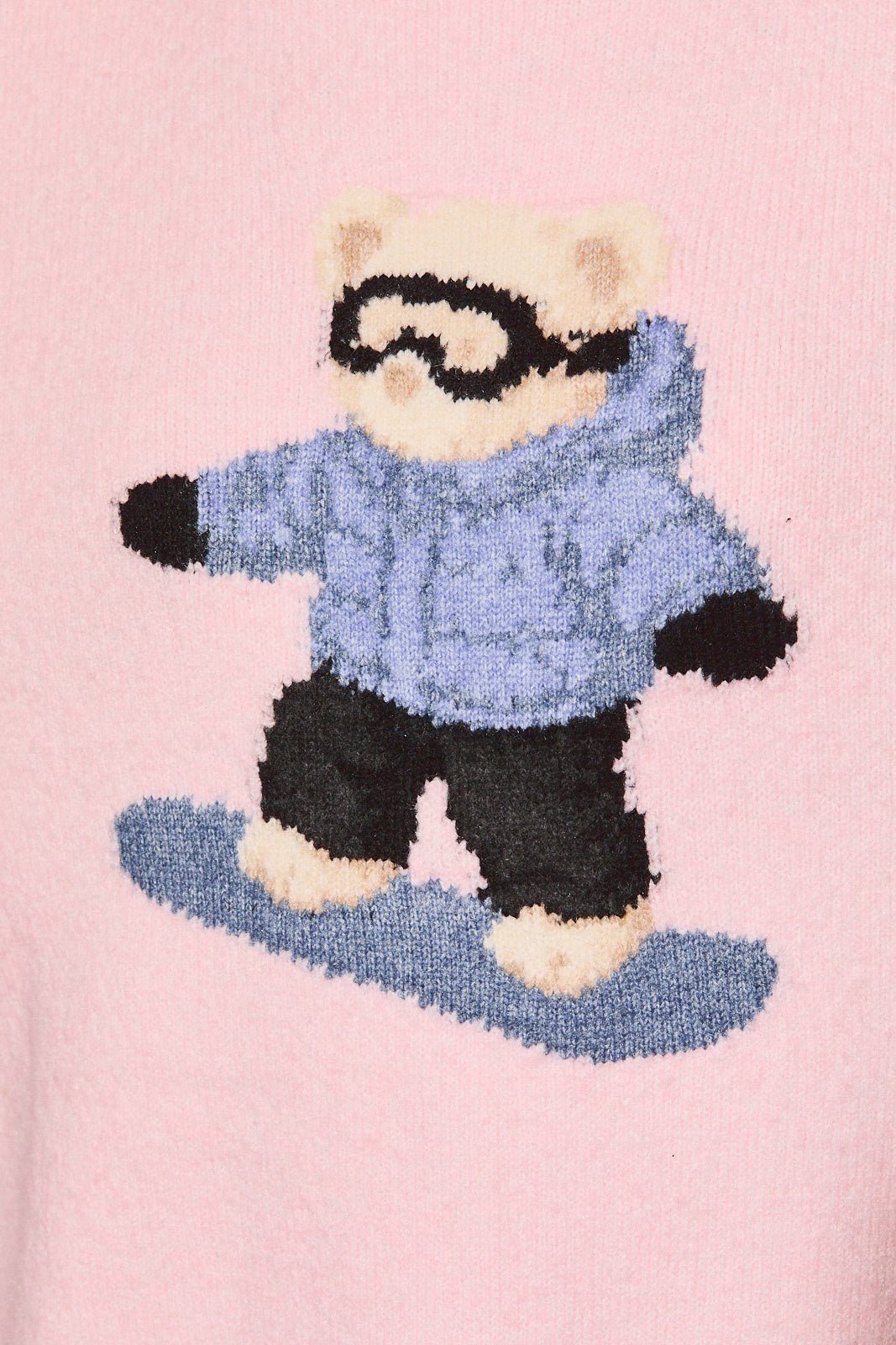 Snowbound Snowboarding Bear Knit Sweater - Westly