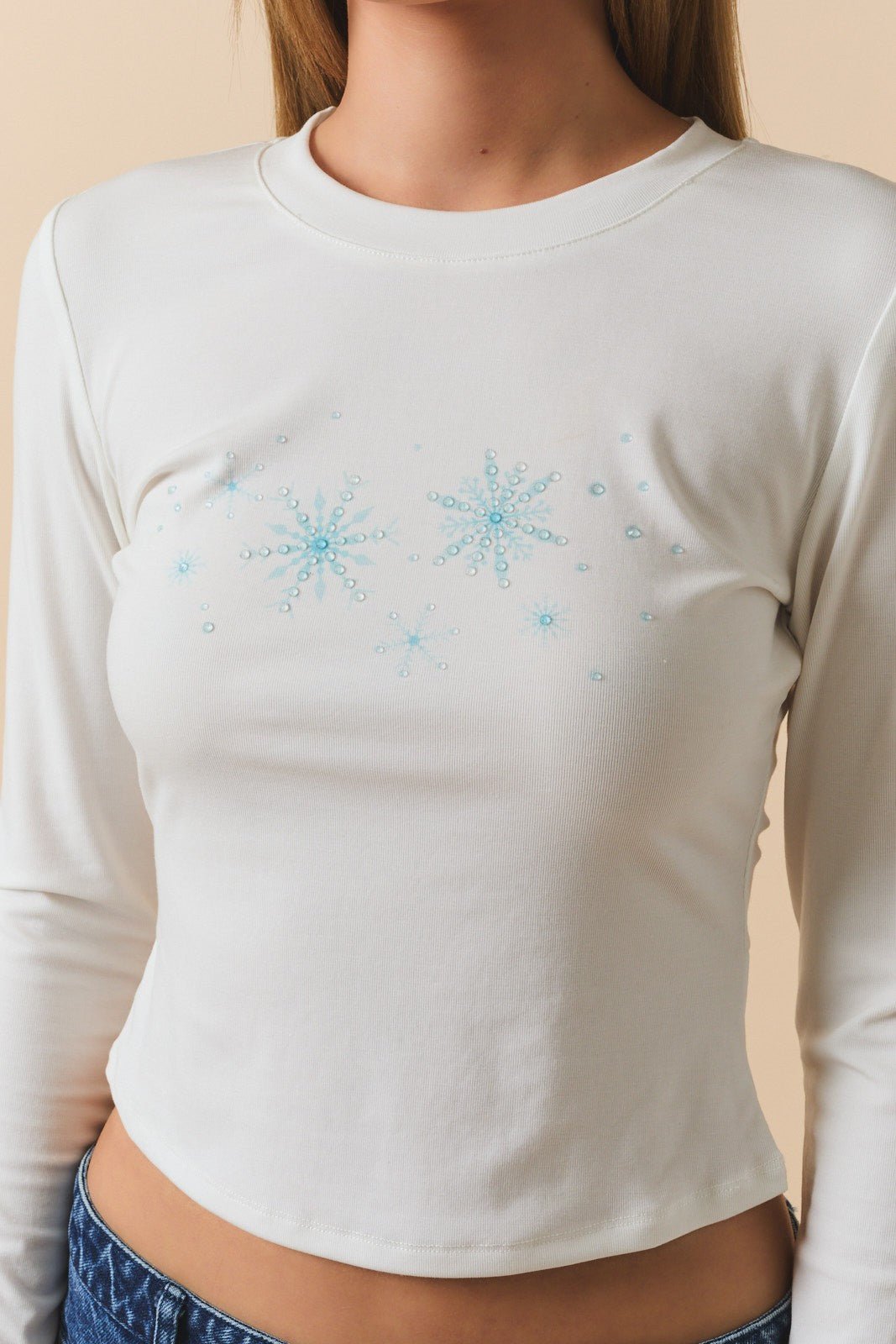 Snowglimmer Fitted Long Sleeve Top - Westly