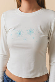Snowglimmer Fitted Long Sleeve Top - Westly