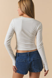 Snowglimmer Fitted Long Sleeve Top - Westly