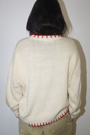 Snowline Ski Graphic Sweater - Cream