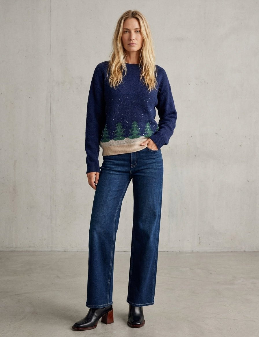 Snowy Pines Jacquard Sweater - Westly