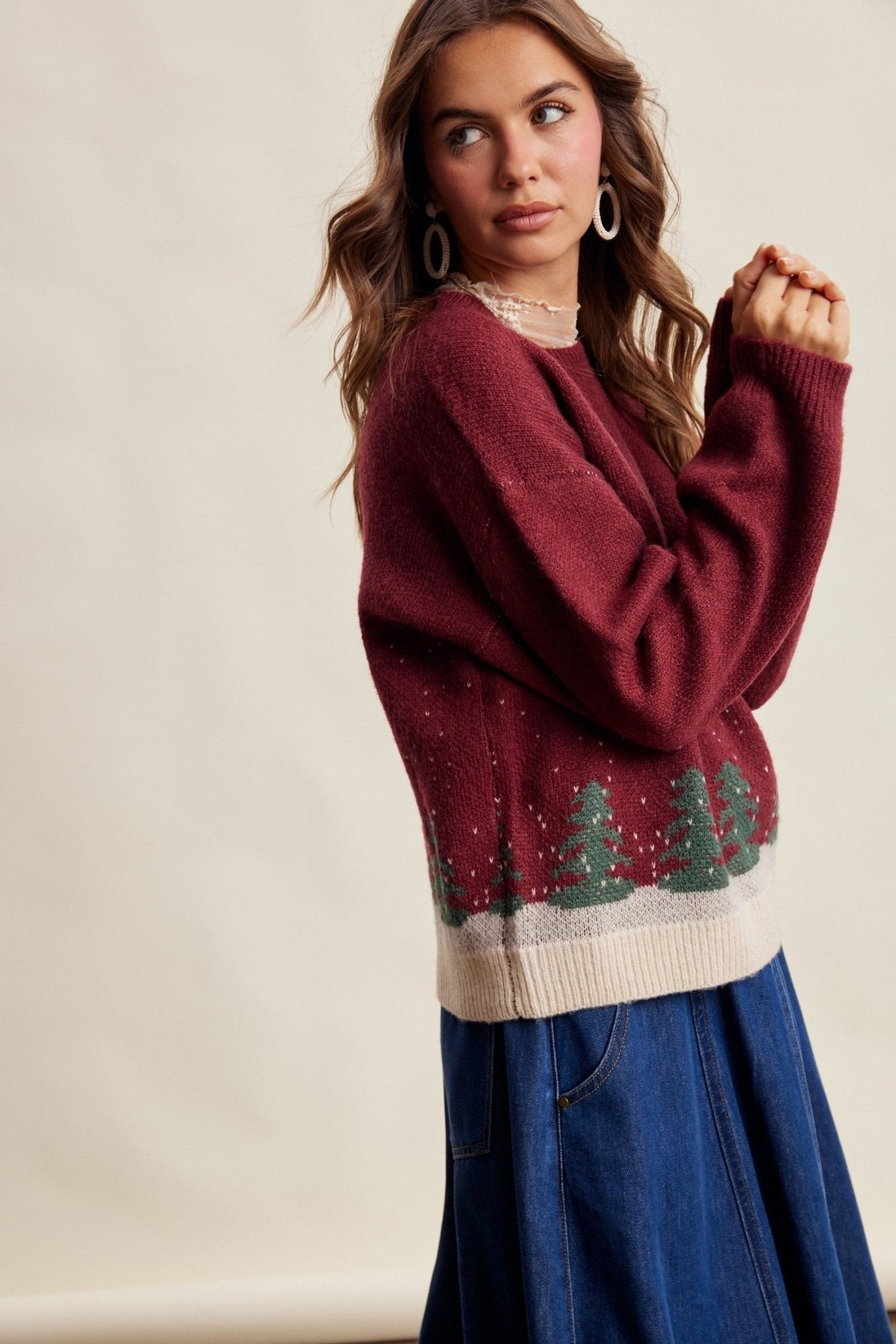 Snowy Pines Jacquard Sweater - Westly