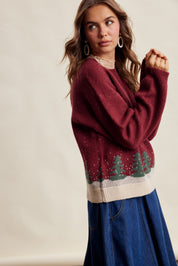 Snowy Pines Jacquard Sweater - Westly