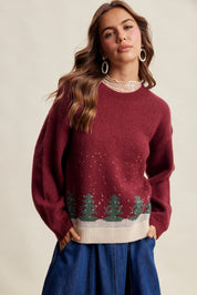 Snowy Pines Jacquard Sweater - Westly