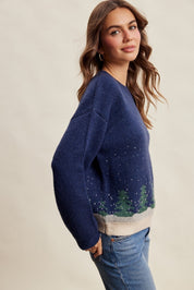 Snowy Pines Jacquard Sweater - Westly