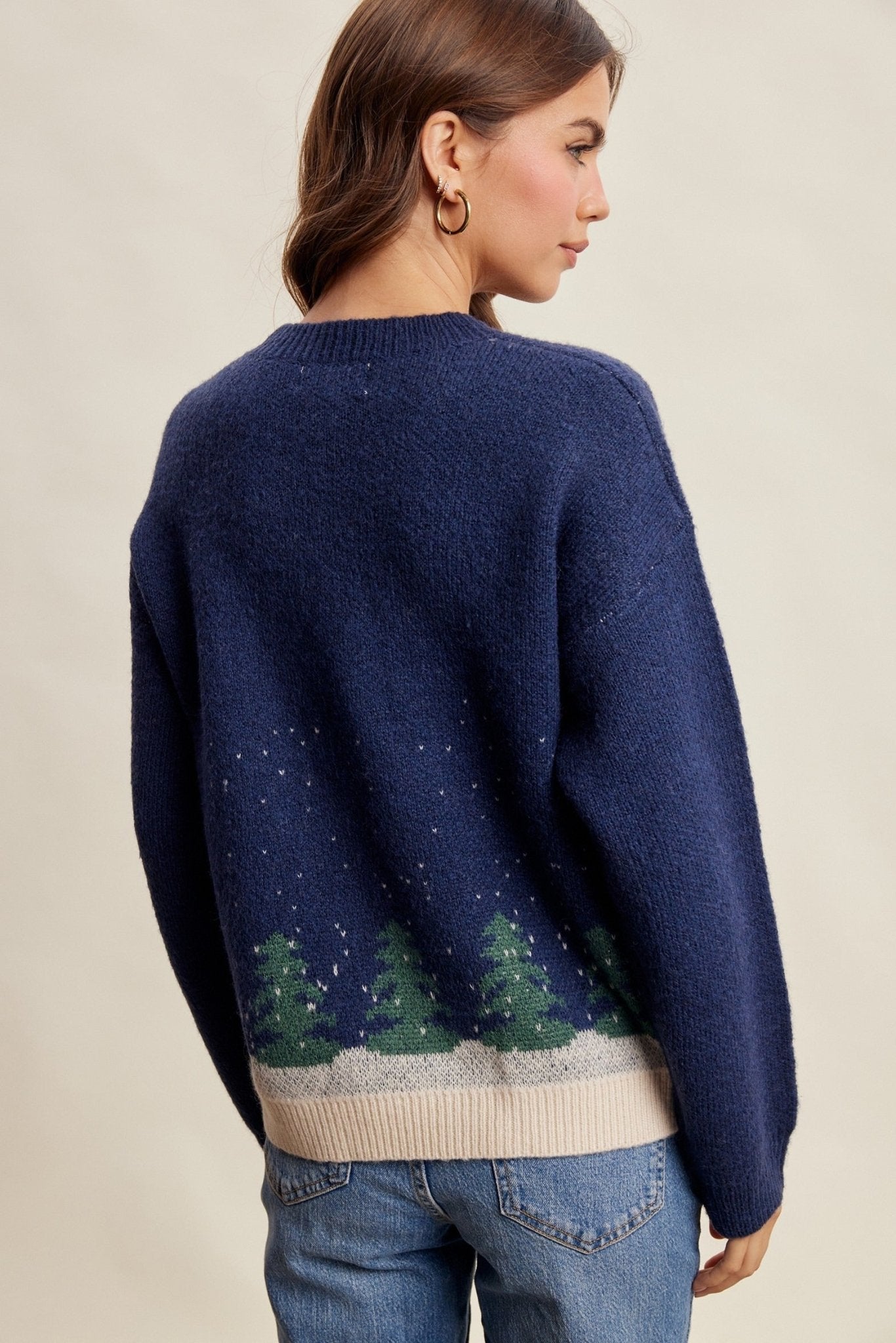 Snowy Pines Jacquard Sweater - Westly