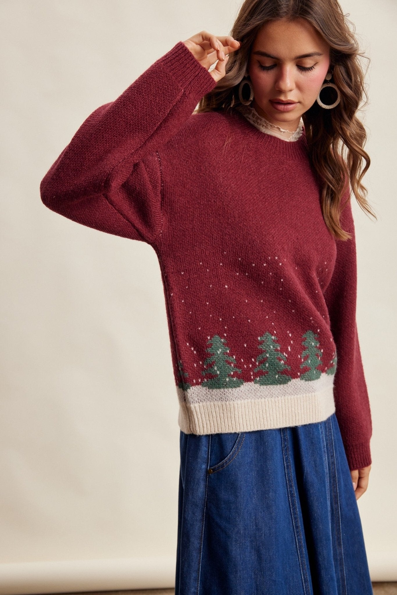 Snowy Pines Jacquard Sweater - Westly