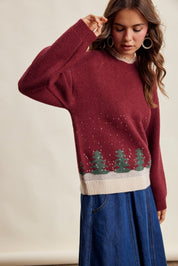 Snowy Pines Jacquard Sweater - Westly