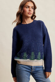 Snowy Pines Jacquard Sweater - Westly