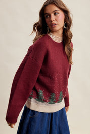 Snowy Pines Jacquard Sweater - Westly