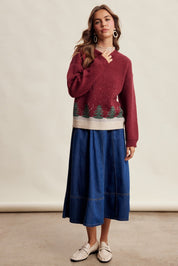 Snowy Pines Jacquard Sweater - Westly