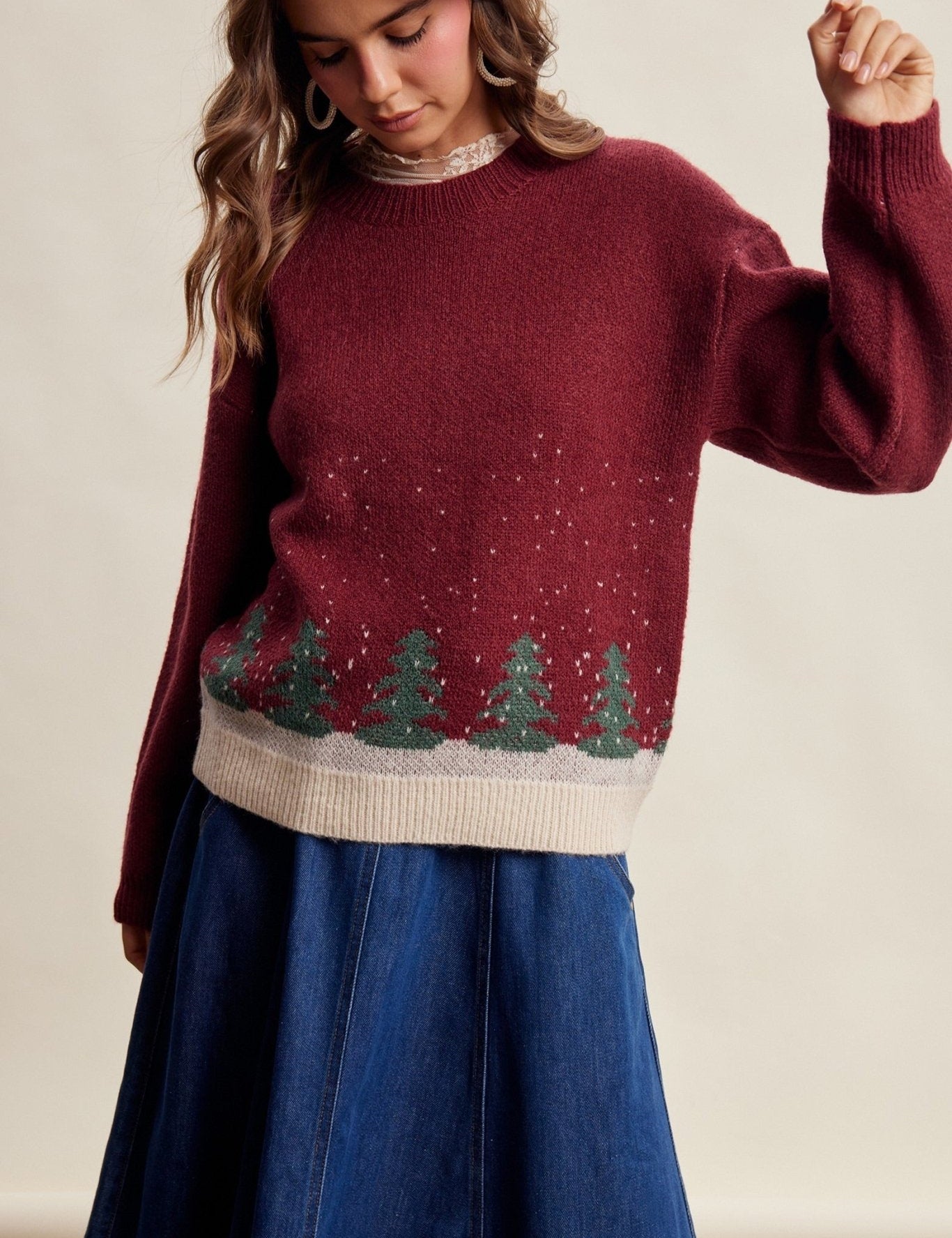 Snowy Pines Jacquard Sweater - Westly