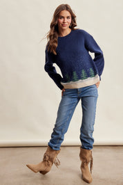Snowy Pines Jacquard Sweater - Westly