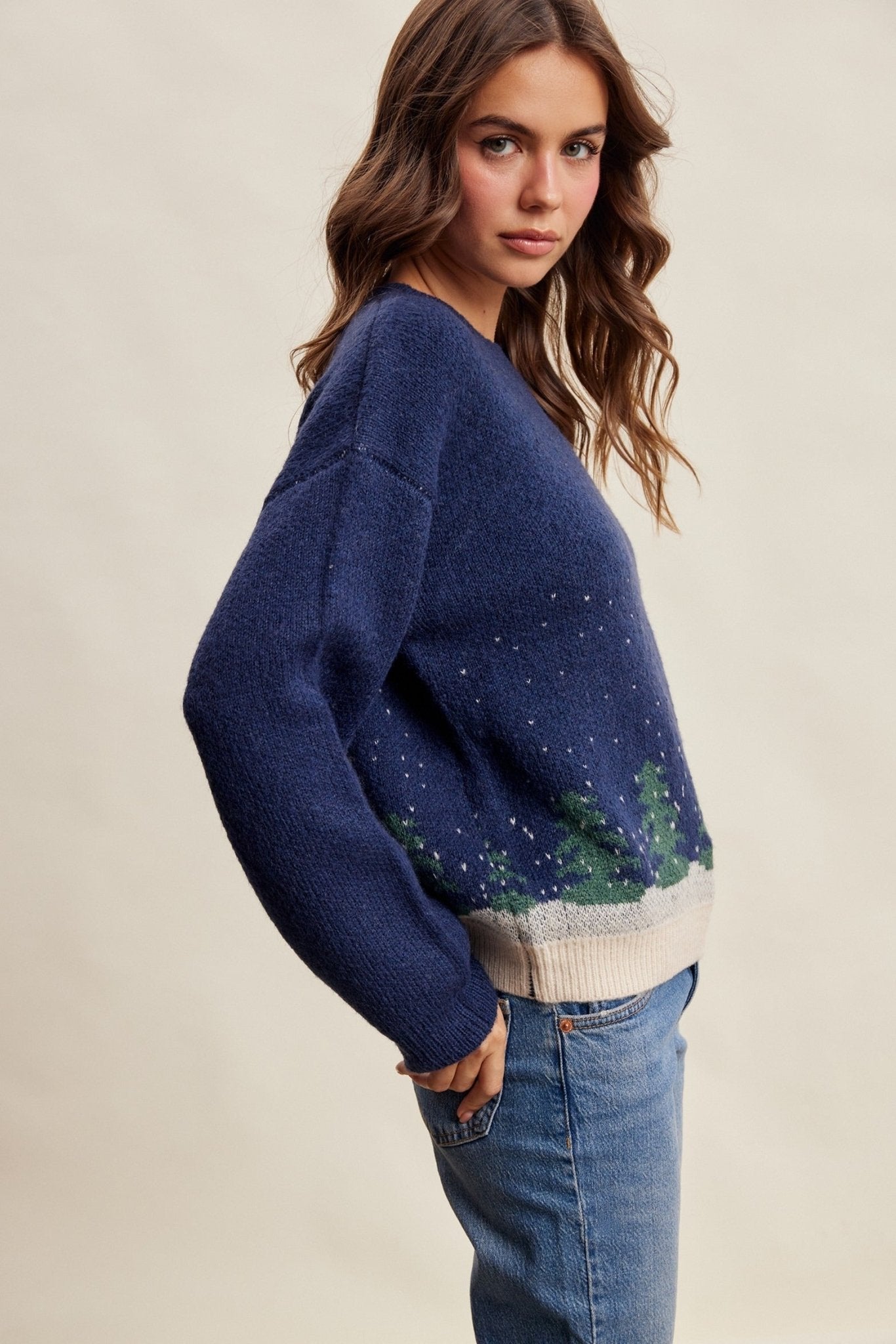 Snowy Pines Jacquard Sweater - Westly