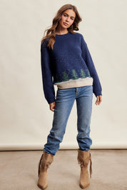 Snowy Pines Jacquard Sweater - Westly
