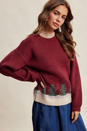 Snowy Pines Jacquard Sweater - Westly
