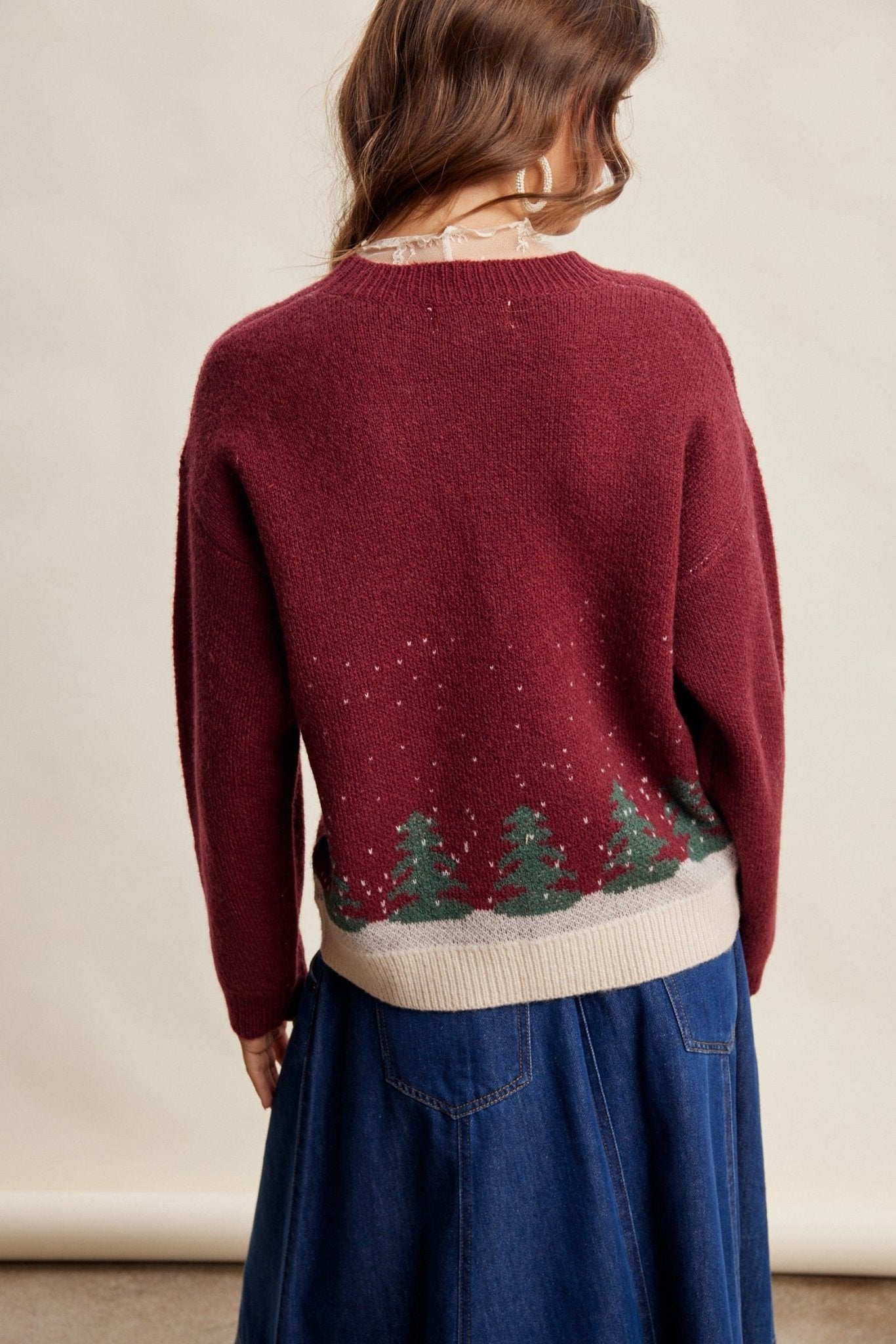 Snowy Pines Jacquard Sweater - Westly