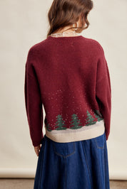 Snowy Pines Jacquard Sweater - Westly
