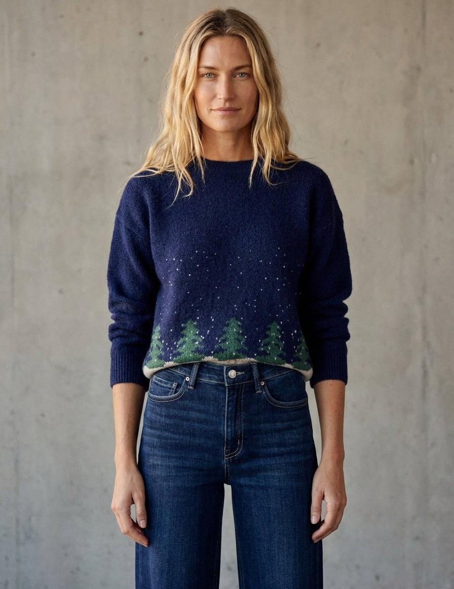 Snowy Pines Jacquard Sweater - Westly