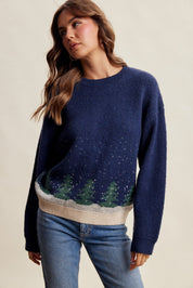 Snowy Pines Jacquard Sweater - Westly