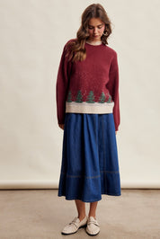Snowy Pines Jacquard Sweater - Westly