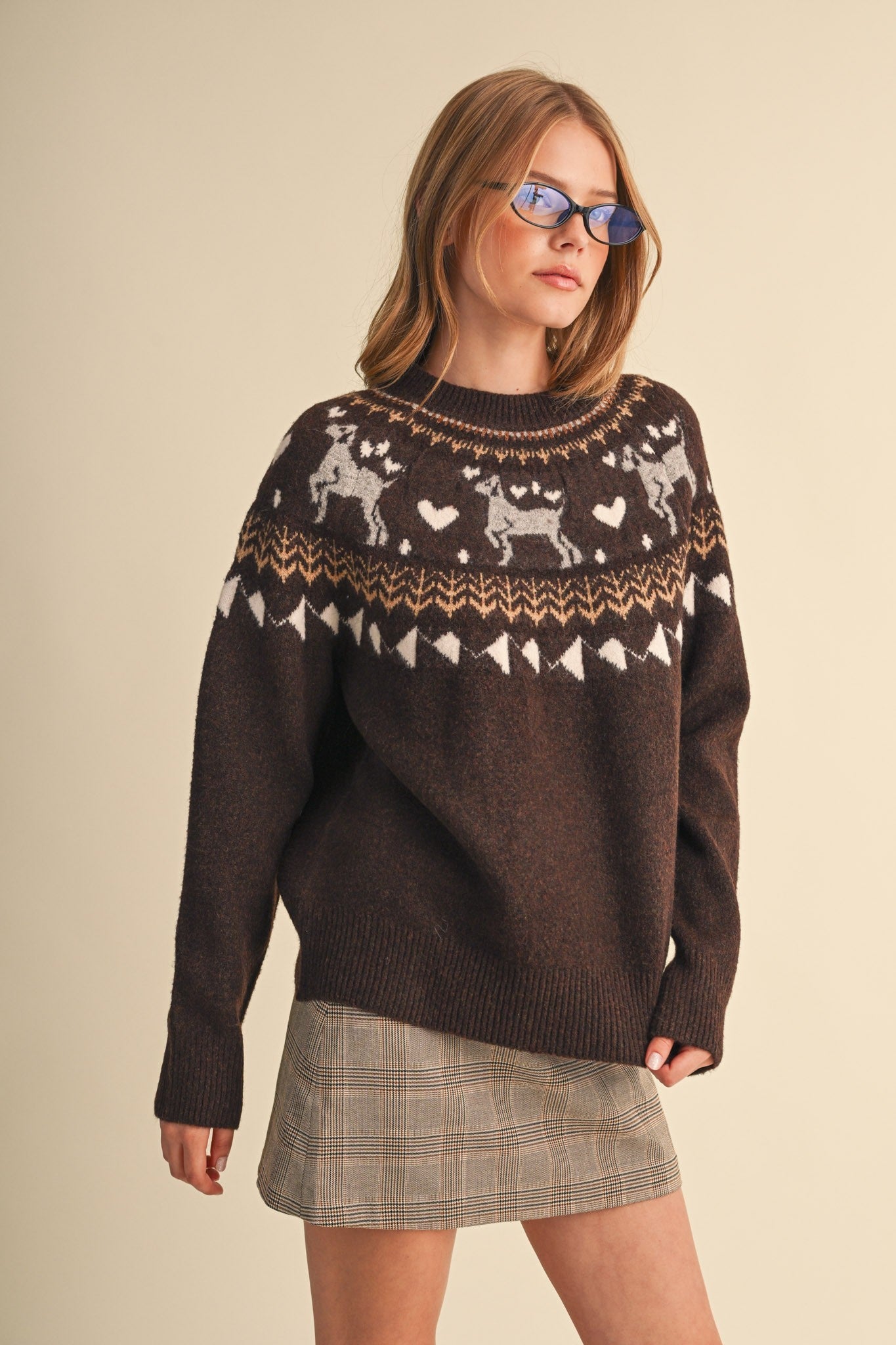 So Fetch Dog Motif Fair Isle Sweater - Westly