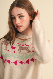 So Fetch Dog Motif Fair Isle Sweater - Westly