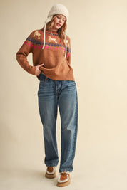 So Fetch Dog Motif Fair Isle Sweater - Westly