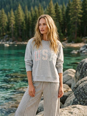 So Soft Americana Patchwork Pullover - Westly