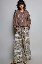 Soft Spot V-Neck Hooded Chenille Sweater - Westly