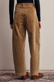 Soft Structure Corduroy Barrel Leg Pants - Westly