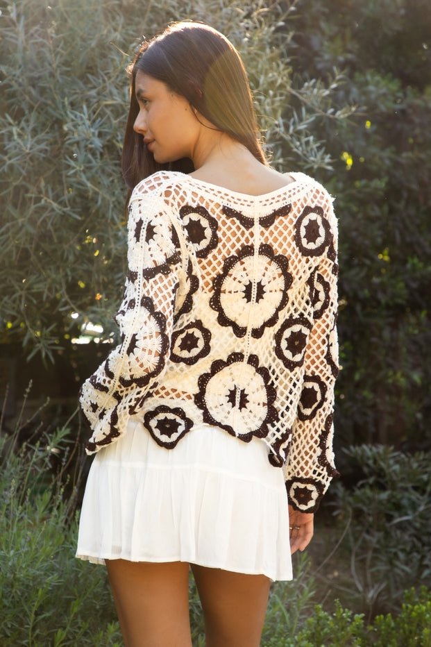 Solandra Crochet Long Sleeve Top - Westly