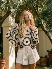 Solandra Crochet Long Sleeve Top - Westly