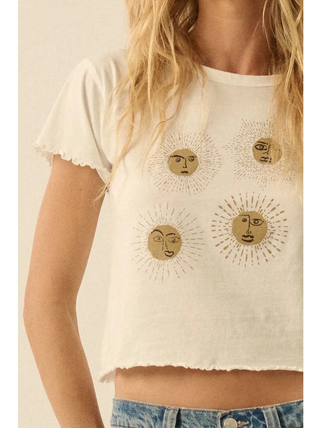 Solar Muse Cropped Baby Tee - Westly